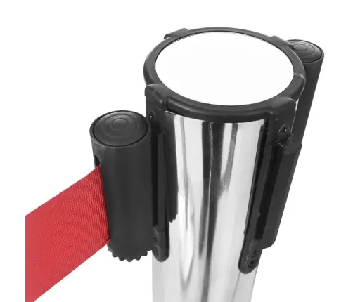 Rindu Barjeras Ar Lenti, 4 Gab., Nerūsējošs Tērauds, Sudraba Vidaxl