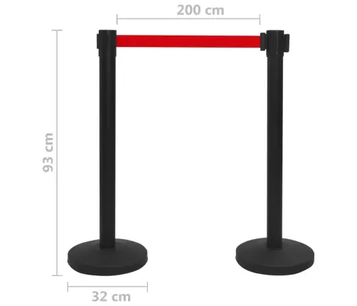 Rindu Barjeras Ar Lenti, 4 Gab., Melna Dzelzs Vidaxl