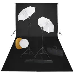 Fotostudijas Komplekts – Lampas, Lietussargi, Fons, Reflektori Vidaxl