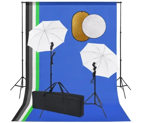 Fotostuudiokomplekt, Lambid Vihmavarjud, Taustapilt, Reflektor