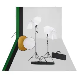 Fotostudijas Komplekts – Lampas, Fons, Reflektori Vidaxl