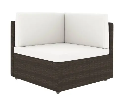 8-Daļīgs Dārza Atpūtas Mēbeļu Komplekts, Brūna Pe Rotangpalma Vidaxl