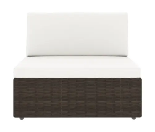 6-Daļīgs Dārza Atpūtas Mēbeļu Komplekts, Brūna Pe Rotangpalma Vidaxl