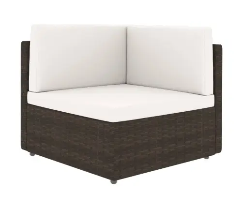 7-Osaline Aiamööbli Komplekt Patjadega, Pruun, Polürotang