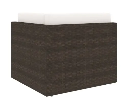 7-Osaline Aiamööbli Komplekt Patjadega, Pruun, Polürotang