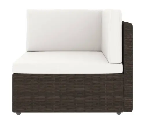 11-Daļīgs Dārza Atpūtas Mēbeļu Komplekts, Brūna Pe Rotangpalma Vidaxl