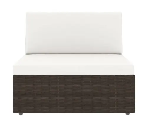 9-Daļīgs Dārza Atpūtas Mēbeļu Komplekts, Brūna Pe Rotangpalma Vidaxl