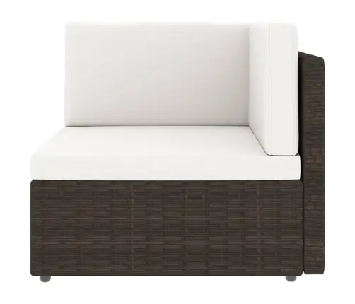 9-Daļīgs Dārza Atpūtas Mēbeļu Komplekts, Brūna Pe Rotangpalma Vidaxl