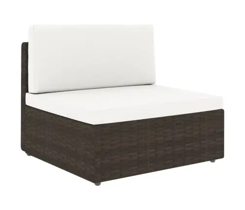 11-Osaline Aiamööbli Komplekt Patjadega, Pruun, Polürotang