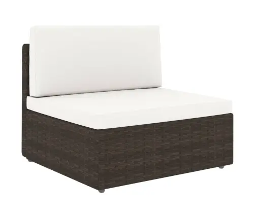 14-Osaline Aiamööbli Komplekt Patjadega, Pruun, Polürotang