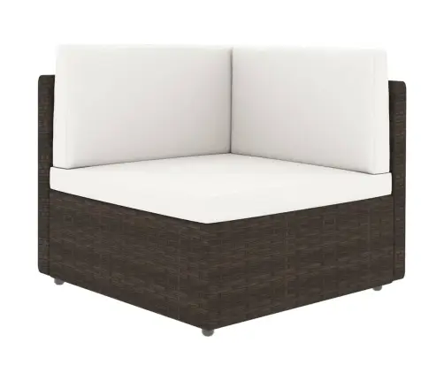 14-Osaline Aiamööbli Komplekt Patjadega, Pruun, Polürotang