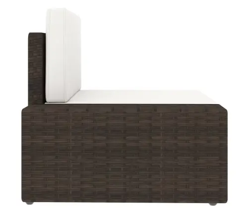 14-Osaline Aiamööbli Komplekt Patjadega, Pruun, Polürotang