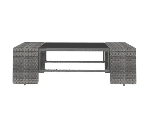 6-Daļīgs Dārza Atpūtas Mēbeļu Komplekts, Pelēka Pe Rotangpalma Vidaxl