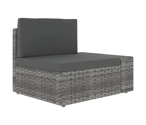 8-Daļīgs Dārza Atpūtas Mēbeļu Komplekts, Pelēka Pe Rotangpalma Vidaxl