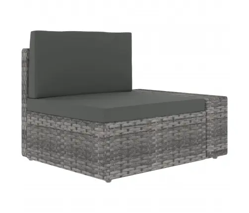 7-Daļīgs Dārza Atpūtas Mēbeļu Komplekts, Pelēka Pe Rotangpalma Vidaxl