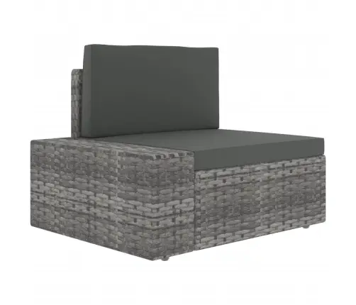 7-Daļīgs Dārza Atpūtas Mēbeļu Komplekts, Pelēka Pe Rotangpalma Vidaxl