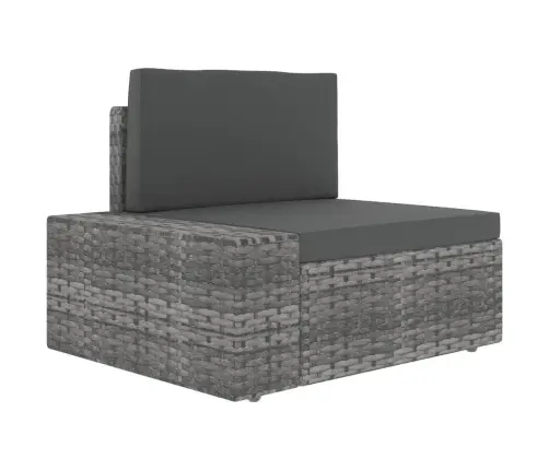 14-Daļīgs Dārza Atpūtas Mēbeļu Komplekts, Pelēka Pe Rotangpalma Vidaxl