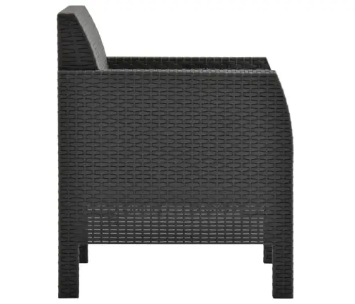 3-Daļīgs Dārza Mēbeļu Komplekts Ar Matračiem, Pp Pinums, Pelēks Vidaxl