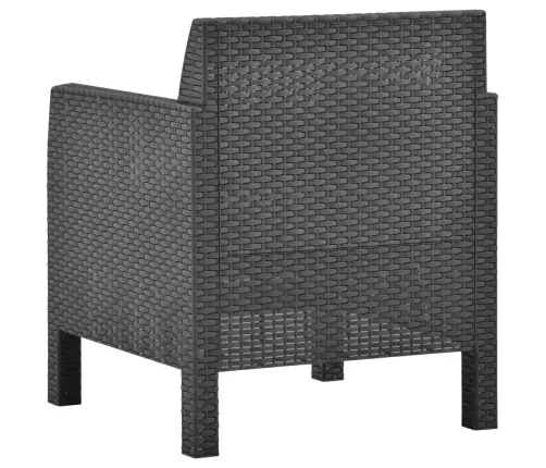 3-Daļīgs Dārza Mēbeļu Komplekts Ar Matračiem, Pp Pinums, Pelēks Vidaxl