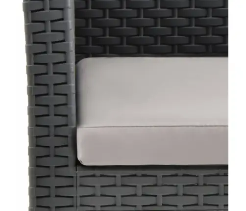 3-Daļīgs Dārza Mēbeļu Komplekts Ar Matračiem, Pp Pinums, Pelēks Vidaxl