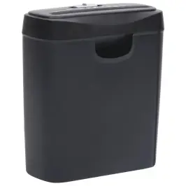 Papīra Smalcinātājs, 6 Loksnēm, Strēmelēs, Melns Vidaxl