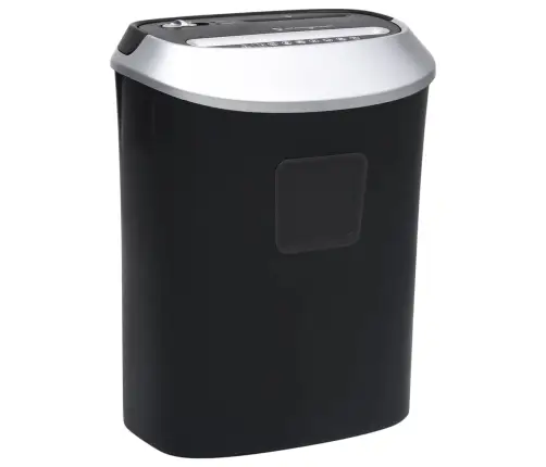 Papīra Smalcinātājs, 10 Loksnēm, Šķērsgriezumā, Melns Vidaxl