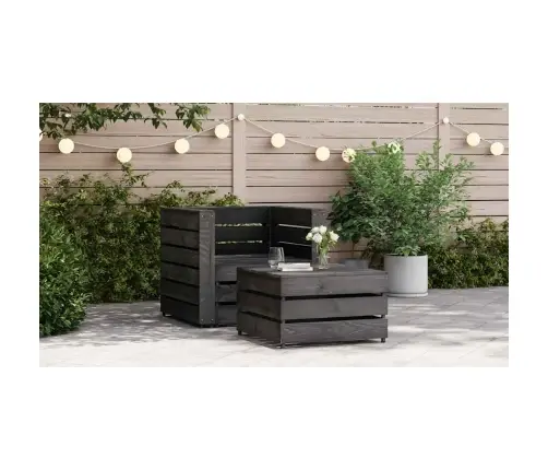 2-Daļīgs Dārza Palešu Mēbeļu Komplekts, Impregnēts Priedes Koks Vidaxl