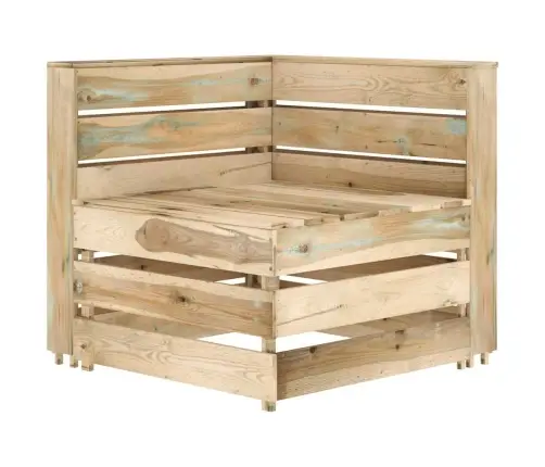 Dārza Palešu Stūra Dīvāns, Impregnēts Priedes Koks Vidaxl