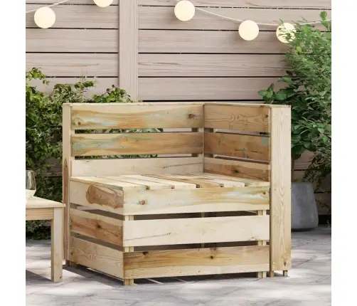 Dārza Palešu Stūra Dīvāns, Impregnēts Priedes Koks Vidaxl