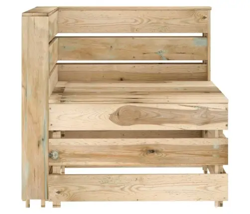 Dārza Palešu Stūra Dīvāns, Impregnēts Priedes Koks Vidaxl