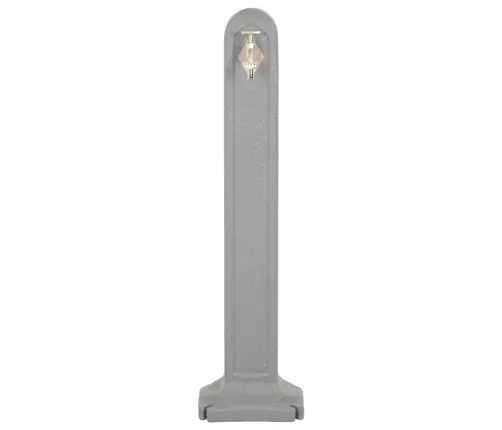 Dārza Kolonna Ar Jaucējkrānu, Gaiši Pelēka, Akmens Izskats Vidaxl