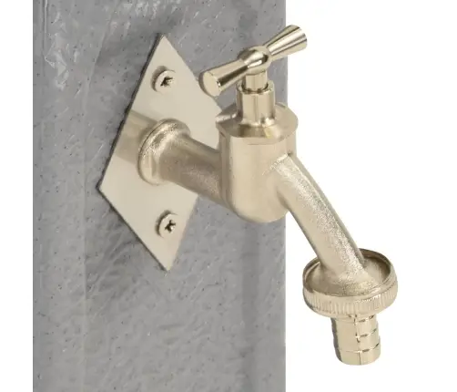 Dārza Kolonna Ar Jaucējkrānu, Gaiši Pelēka, Akmens Izskats Vidaxl