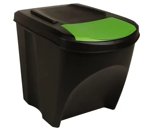 Virnastatavad Prügikastid, 4 Tk, Antratsiithall, 100 L