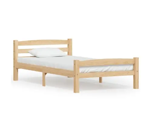 Gultas Rāmis, Priedes Masīvkoks, 90X200 Cm Vidaxl