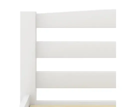 Lovos Rėmas, Baltos Spalvos, 90X200cm Pušies Medienos Masyvas