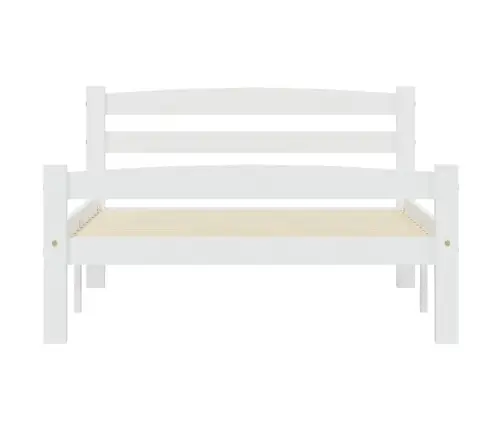 Gultas Rāmis, Balts, Priedes Masīvkoks, 100X200 Cm Vidaxl
