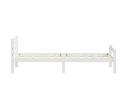 Gultas Rāmis, Balts, Priedes Masīvkoks, 100X200 Cm Vidaxl