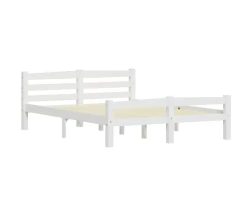 Gulta Bez Matrača, Balts, 140X200 Cm, Priedes Masīvkoks Vidaxl