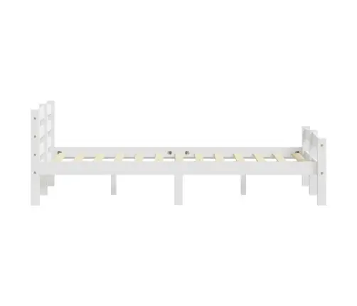 Gulta Bez Matrača, Balts, 140X200 Cm, Priedes Masīvkoks Vidaxl