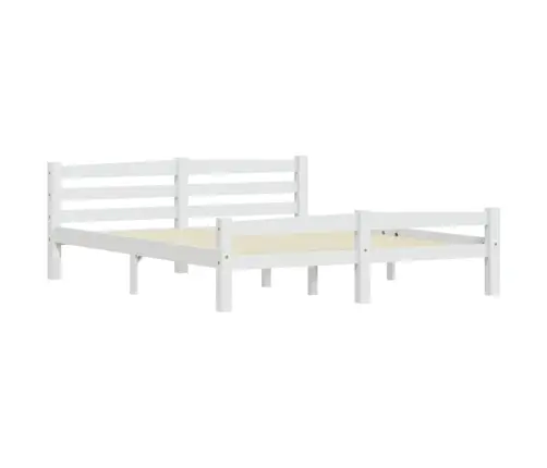 Lovos Rėmas, Baltas, 160X200cm Pušies Medienos Masyvas