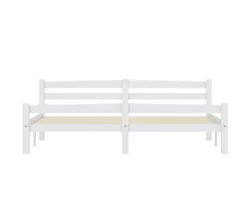 Gultas Rāmis, Balts, Priedes Masīvkoks, 180X200 Cm Vidaxl