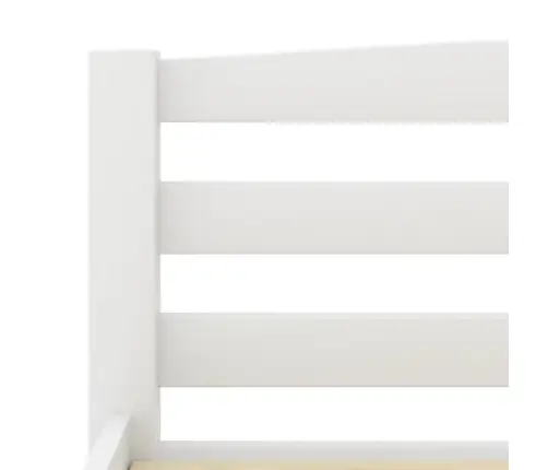 Gultas Rāmis, Balts, Priedes Masīvkoks, 180X200 Cm Vidaxl