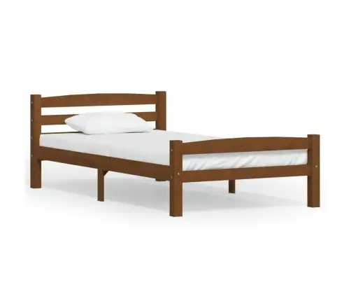 Gultas Rāmis, Medus Brūns, Priedes Masīvkoks, 100X200 Cm Vidaxl