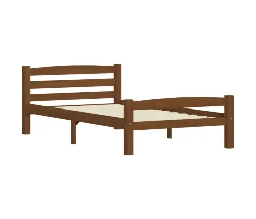 Gultas Rāmis, Medus Brūns, Priedes Masīvkoks, 100X200 Cm Vidaxl