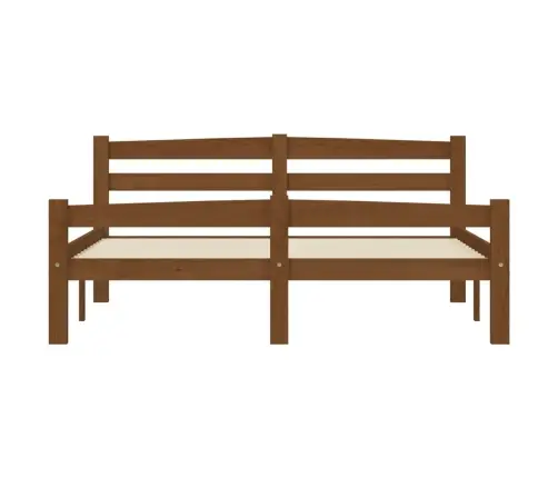 Gultas Rāmis, Medus Brūns, Priedes Masīvkoks, 140X200 Cm Vidaxl