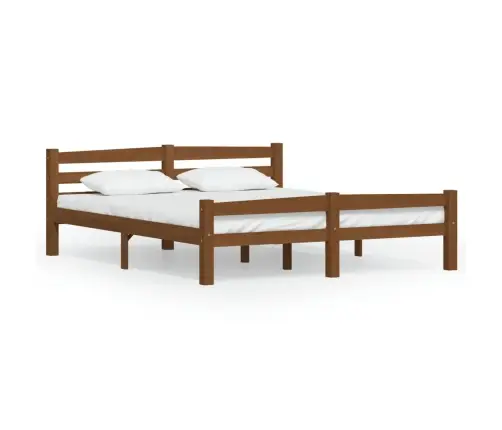 Gultas Rāmis, Medus Brūns, Priedes Masīvkoks, 160X200 Cm Vidaxl