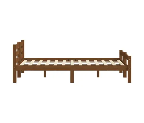 Gultas Rāmis, Medus Brūns, Priedes Masīvkoks, 200X200 Cm Vidaxl
