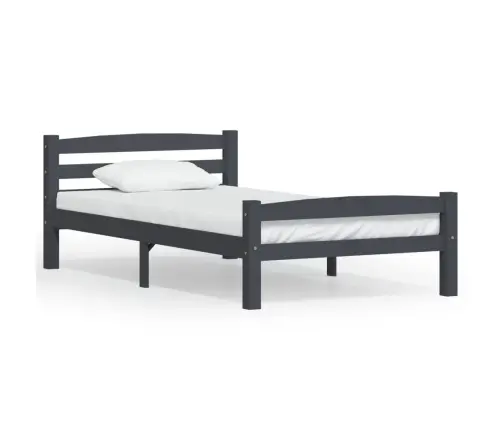 Gultas Rāmis, Tumši Pelēks, Priedes Masīvkoks, 100X200 Cm Vidaxl Gultas Rāmis, Tumši Pelēks, Priedes Masīvkoks, 100X200 Cm Vidaxl