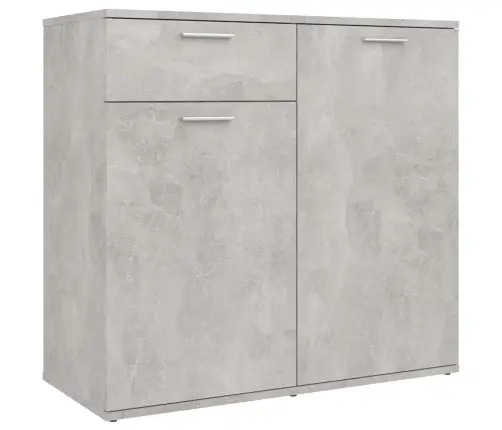 Kumode, Betonpelēka, 80X36X75 Cm, Inženierijas Koks Vidaxl