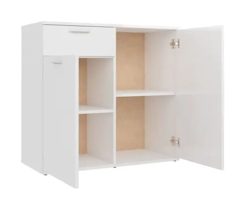Šoninė Spintelė, Baltos Spalvos, 80X36X75cm Mdp, Ypač Blizgi